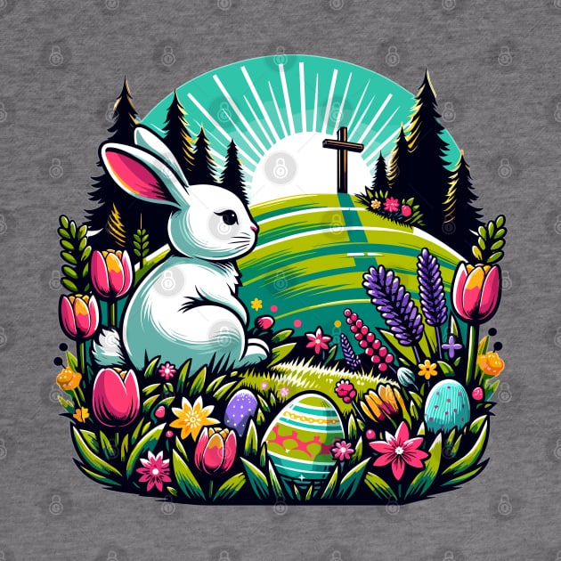 Tranquil Easter Dawn Bunny by WEARWORLD
